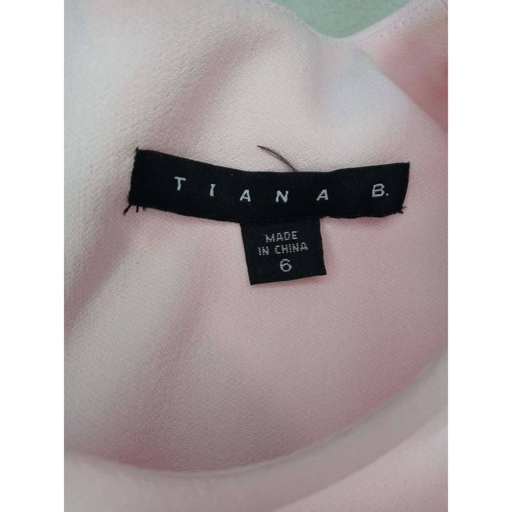Tiana B Dress Womens Size 6 Sheath Pink Black Colorblock Career Work Cocktail - Picture 7 of 9